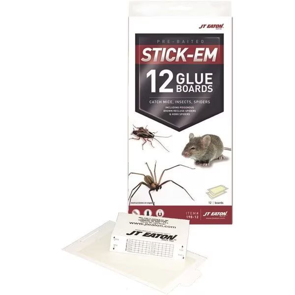 Pest Catchers Mouse and Insect Glue Board, 12PK, Jt Eaton, Mfr#: 198-12